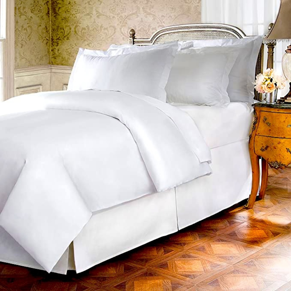 Belles & Whistles 400 Thread Count Bed Skirt, Twin, White